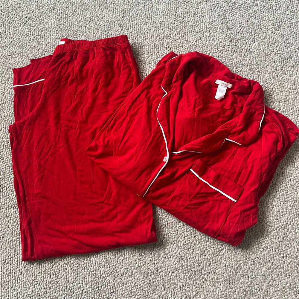 Eberjey Holiday Red Pajama Set -Large
